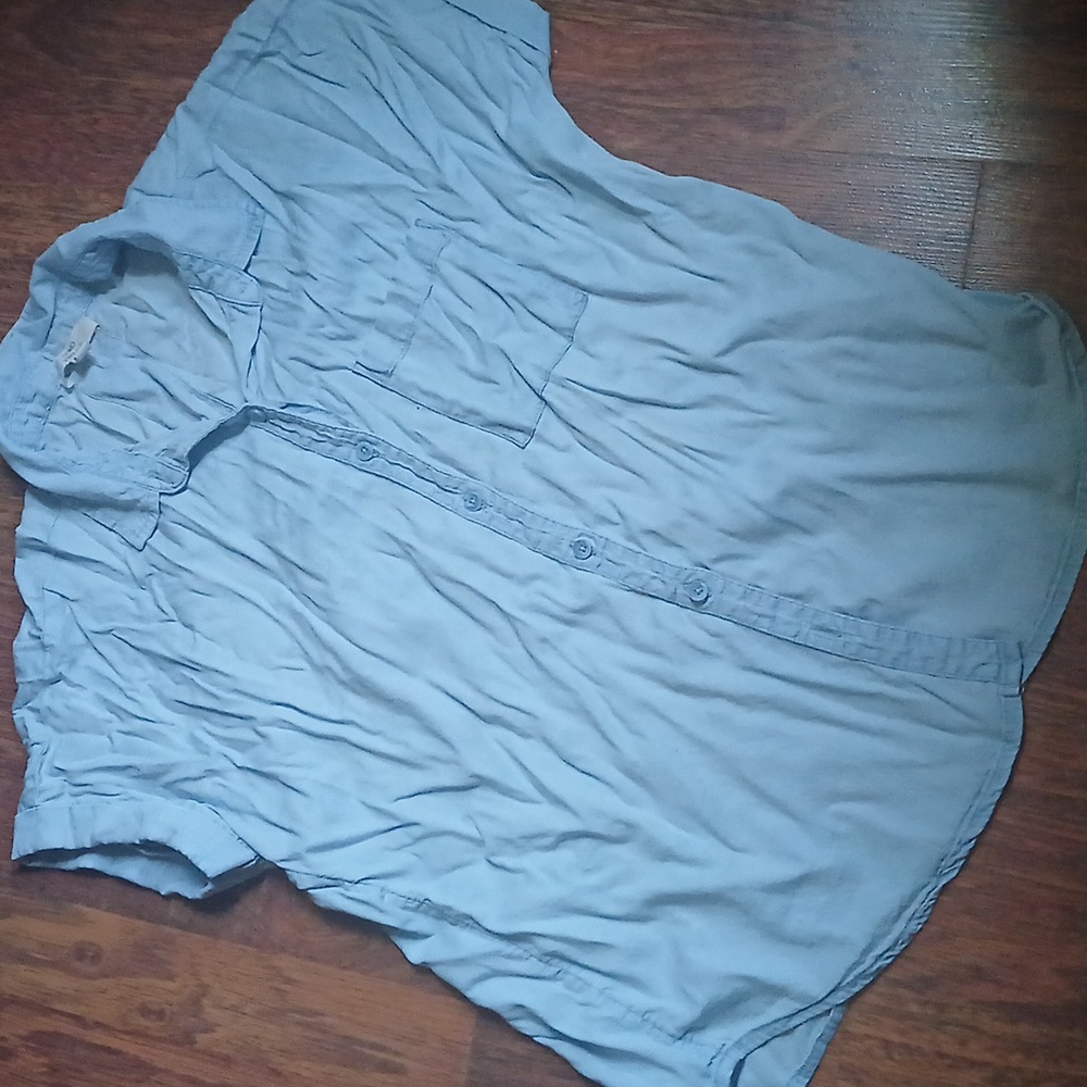 Como Vintage Light Blue Casual Button Down Shirt - Picture 2 of 9